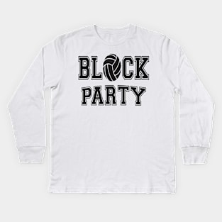 Block Party Volleyball Kids Long Sleeve T-Shirt